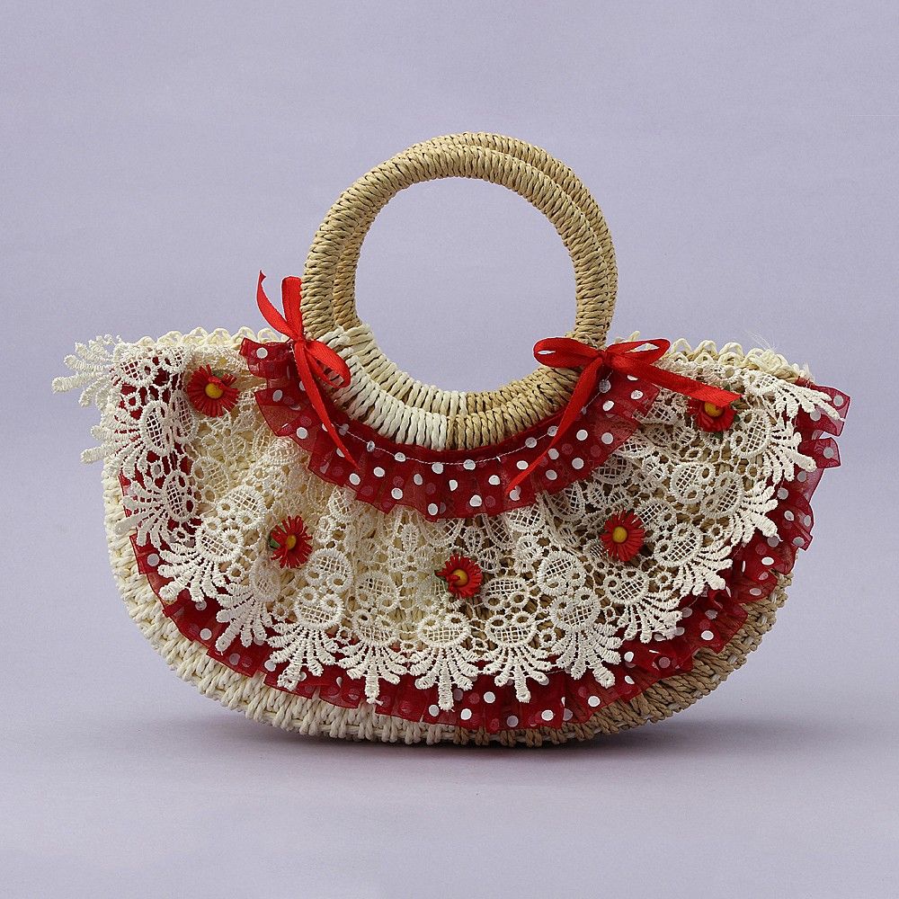 Cute Bags With Adorable Designs On Both Sides- Red/olive - Cute Delights