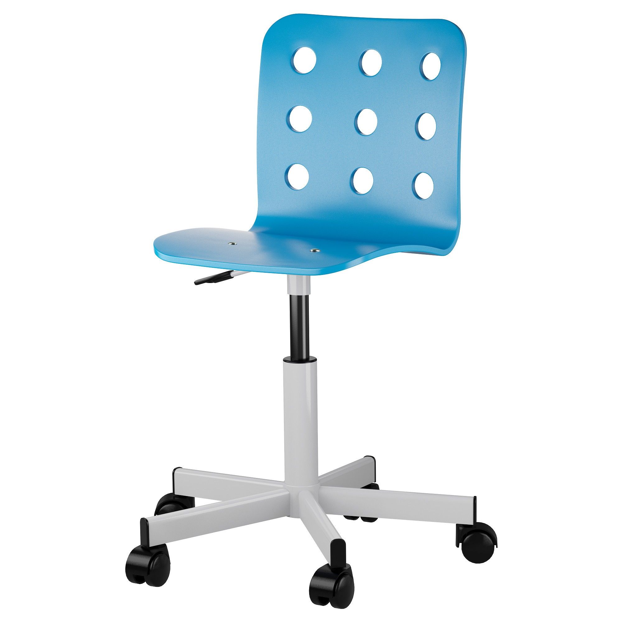 Jules Junior Desk Chair - Blue And Silver Color - Home Essentials