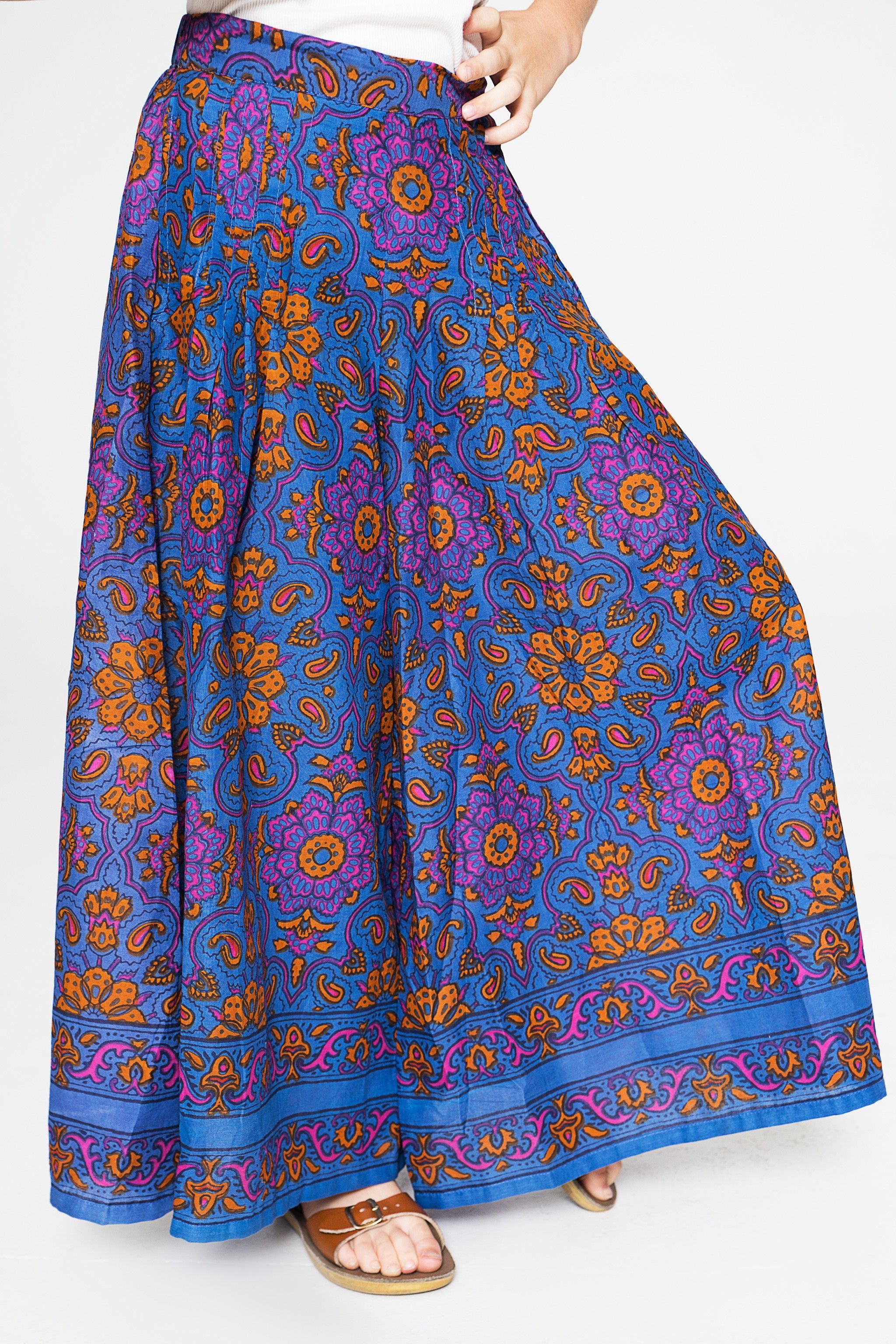Blue And Purple Floral Ruched Palazzo Pants - Women - Yo Baby