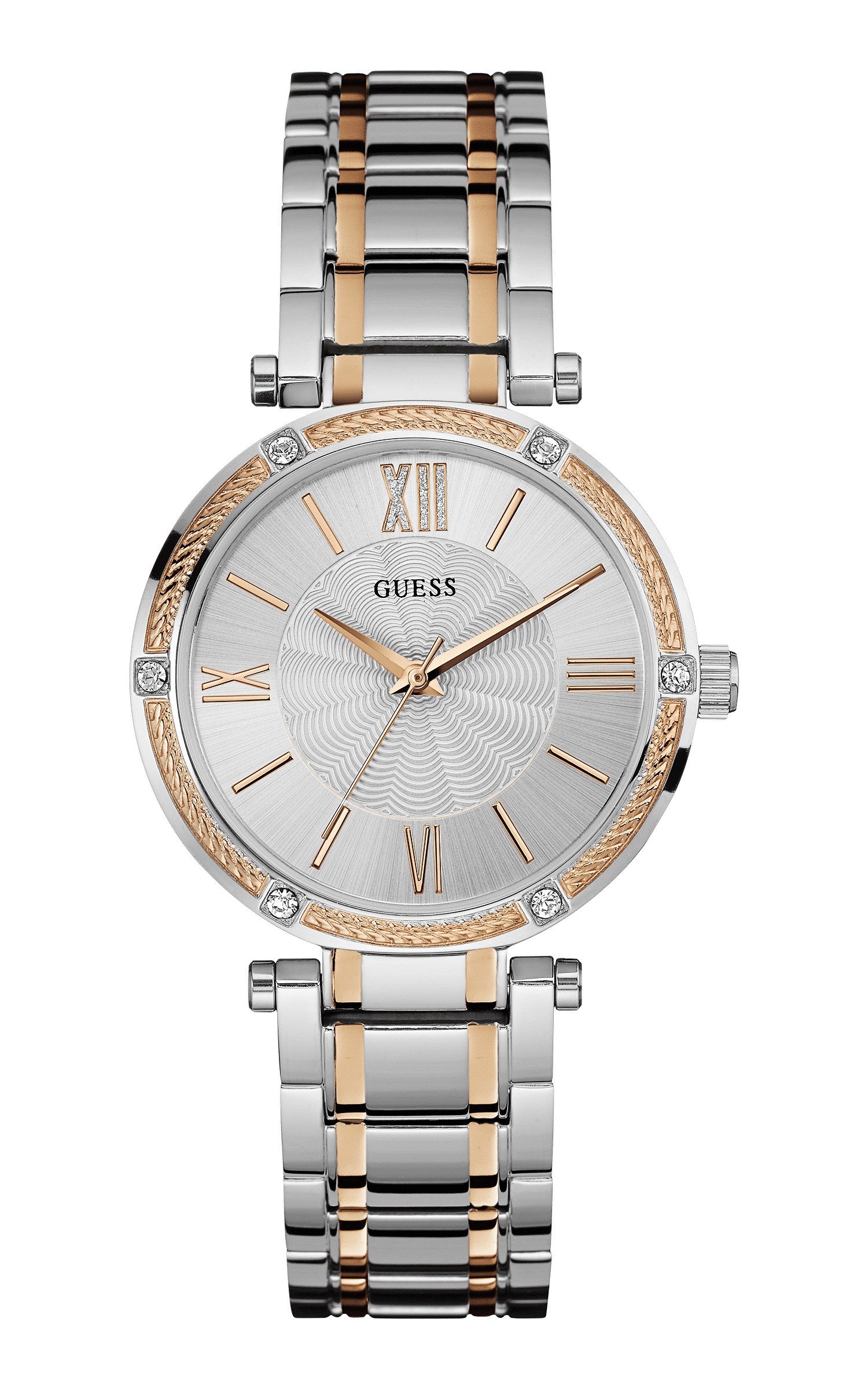Guess Silver Tone-rose Gold Tone Park Ave Watch - Guess Watches