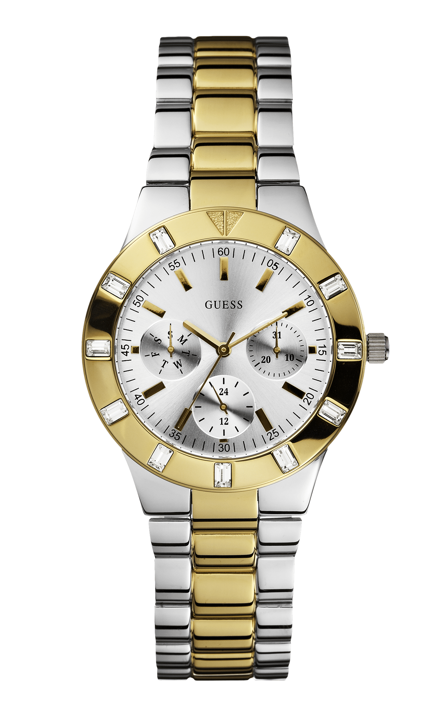 Guess Silver Tone-gold Tone Glisten Watch - Guess Watches