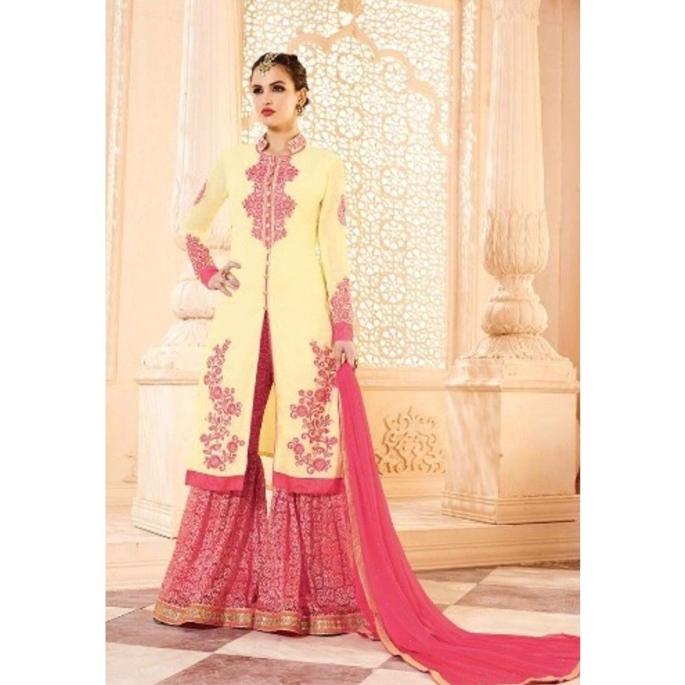 Multi Ethenic Wear With Suit And Skirt Dress Material - Balloono