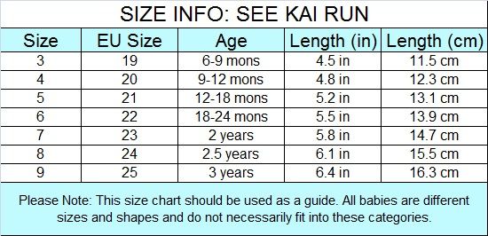 see kai run size guide