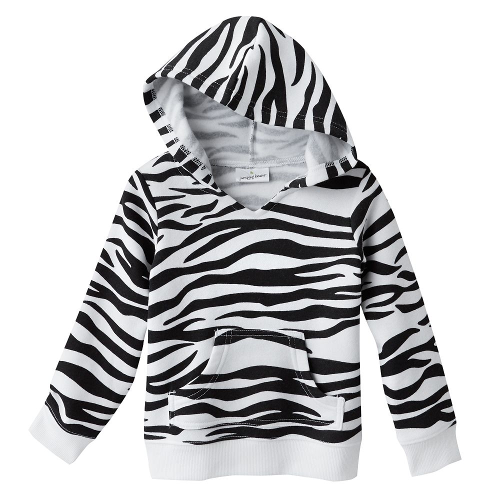 zebra print hoodie