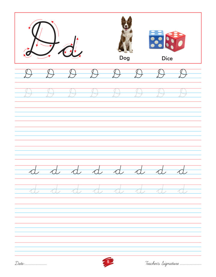 cursive writing alphabet capital and small letter