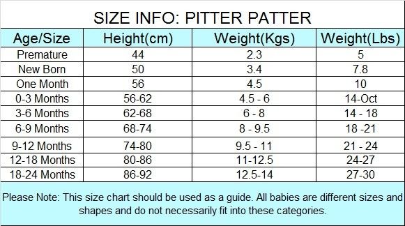 Pitter Pat Shoes Size Chart