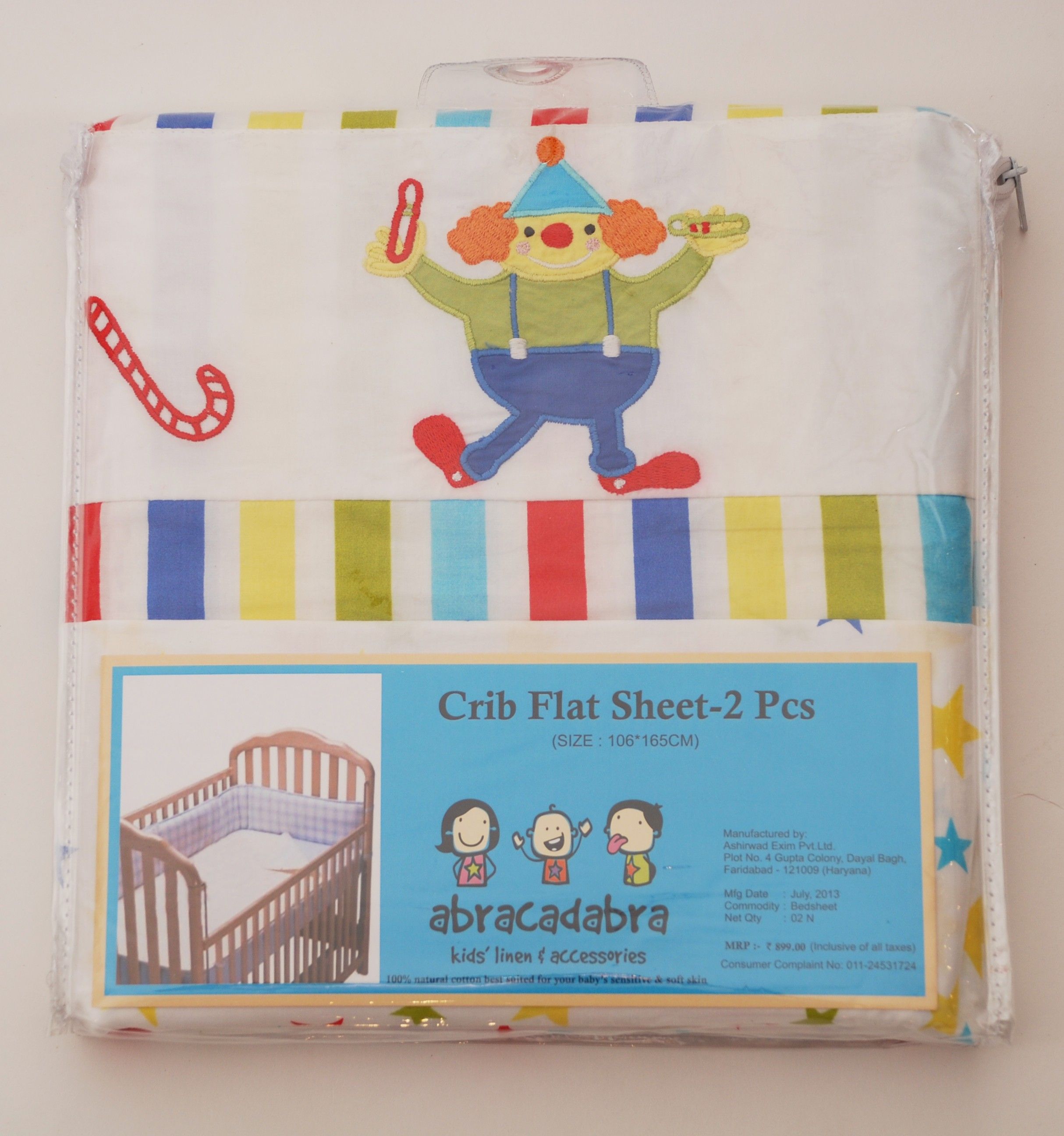 crib size flat sheet