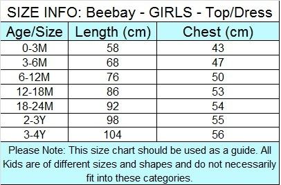 Beebay Size Chart