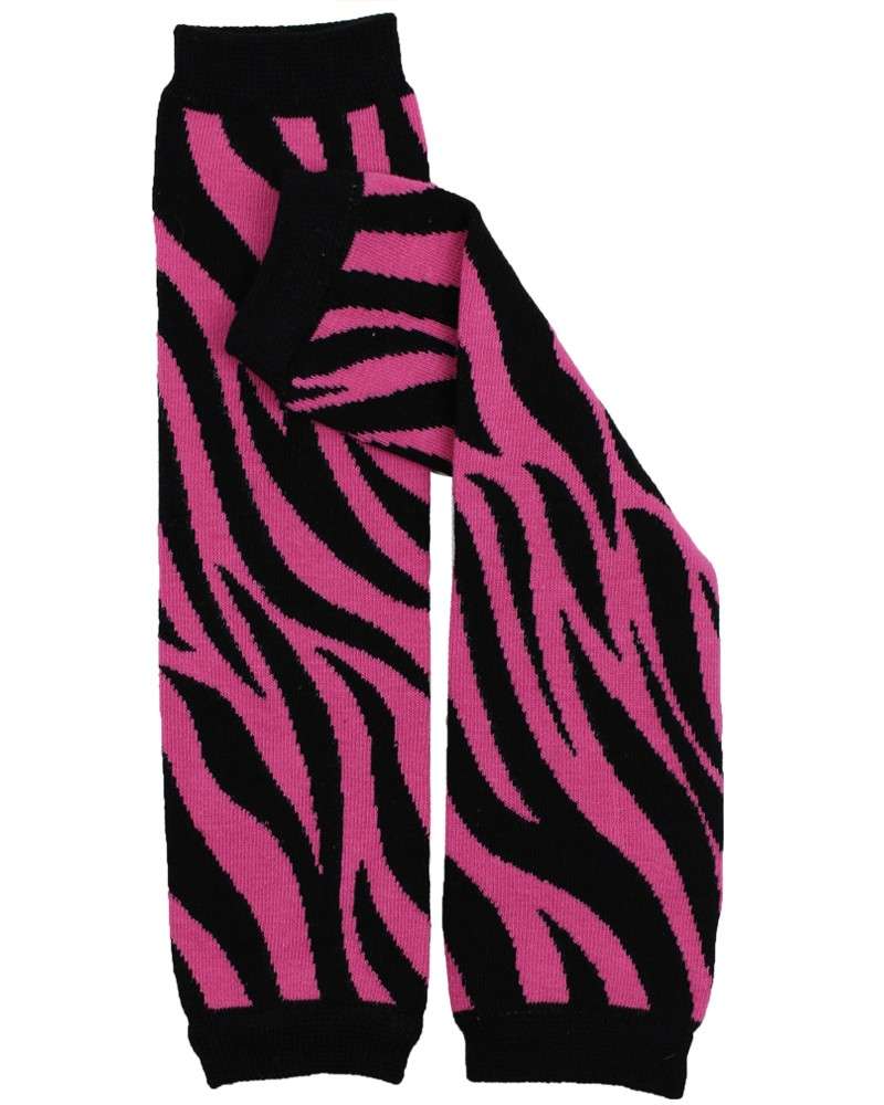 Shop Online Hot Pink Zebra Leg Warmers at ₹299