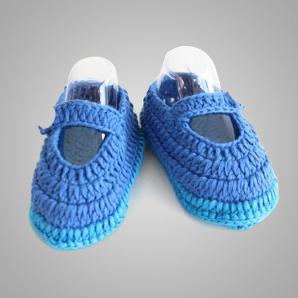 Buy Knit Baby Booties- Blue online 