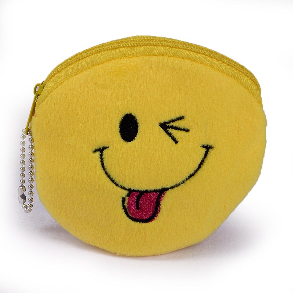 Wholesale Smiley Face Blockprint Coin Purse for your store - Faire