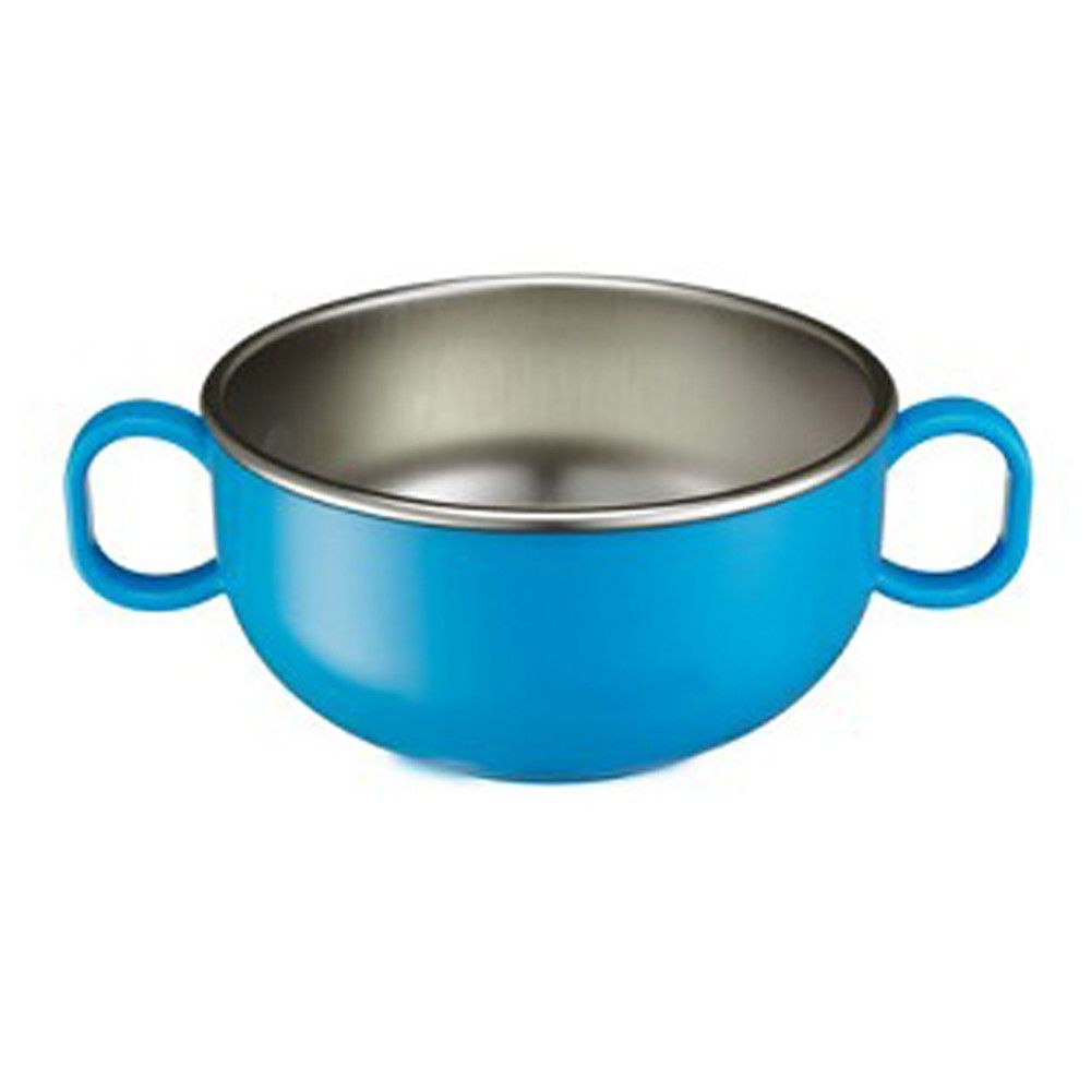 

stainless starter bowl blue double lined bowls to keep foods