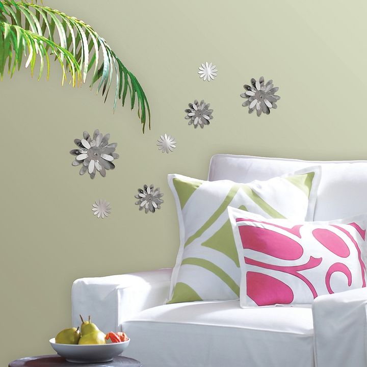 3d Flowers Mirror Art