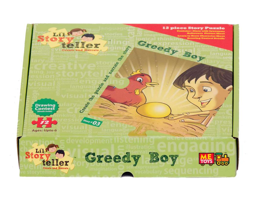 Shop Online Greedy Boy Jigsaw Puzzle Story Teller at ₹129