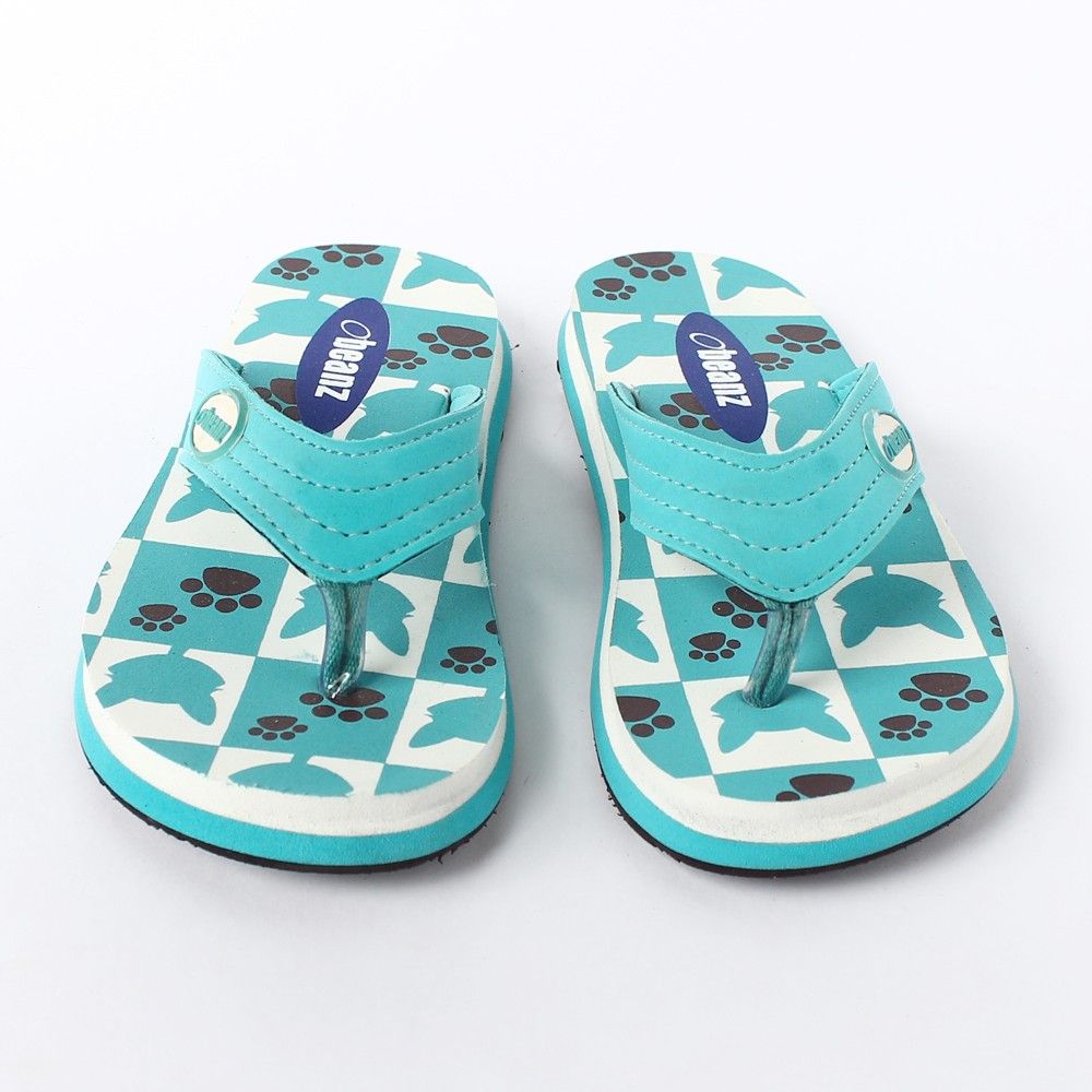

splash cat flip flop teel white black beanz presents a