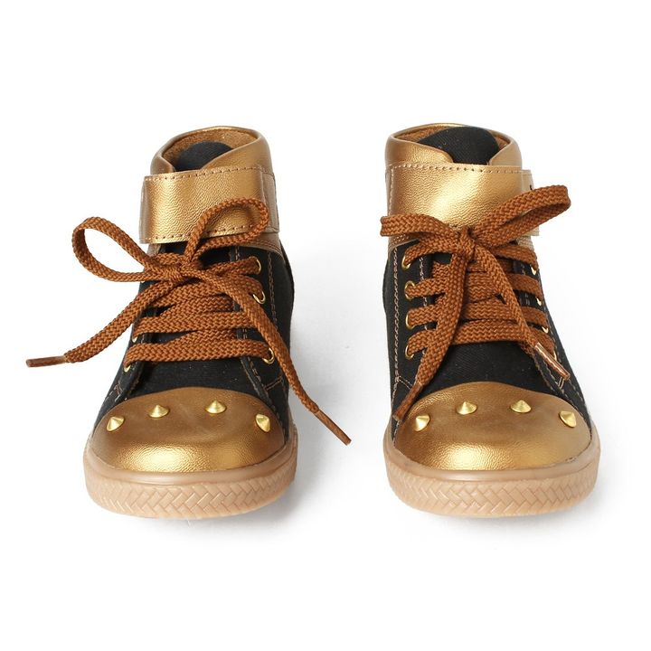 Shop Online Boys Shoe Black Gold at ₹499