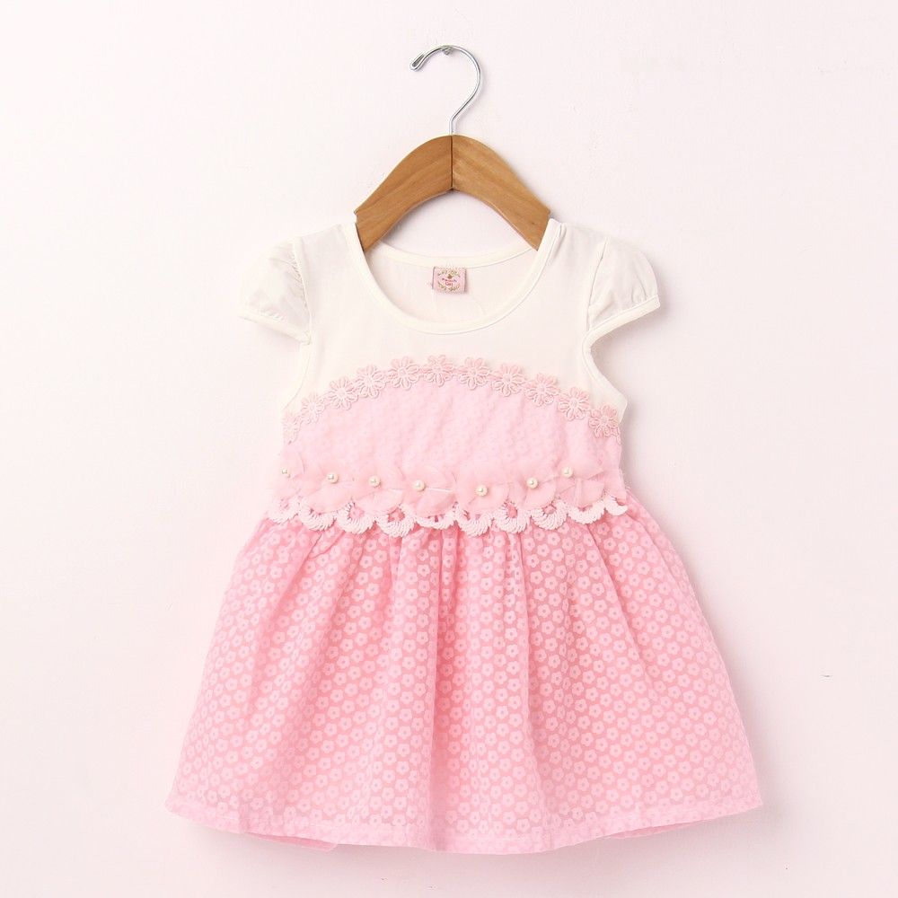 Hopscotch Peach Giirl Pretty Pink Baby Dress
