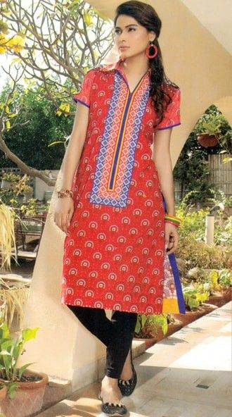 Embroidered Kurti Collection Red - Mauve Collection