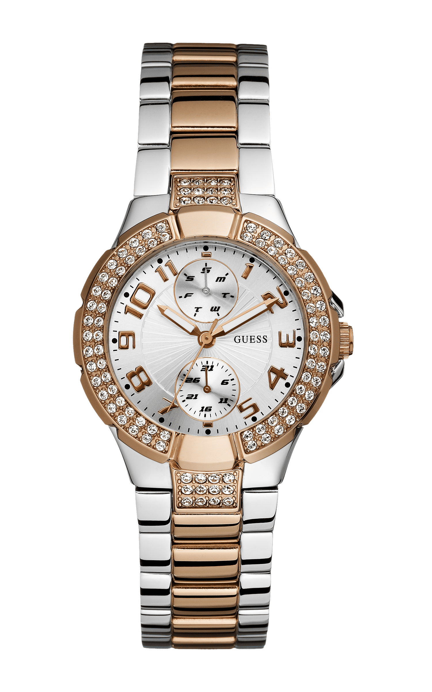 Guess Silver Tone-rose Gold Tone Mini Prism Watch - Guess Watches