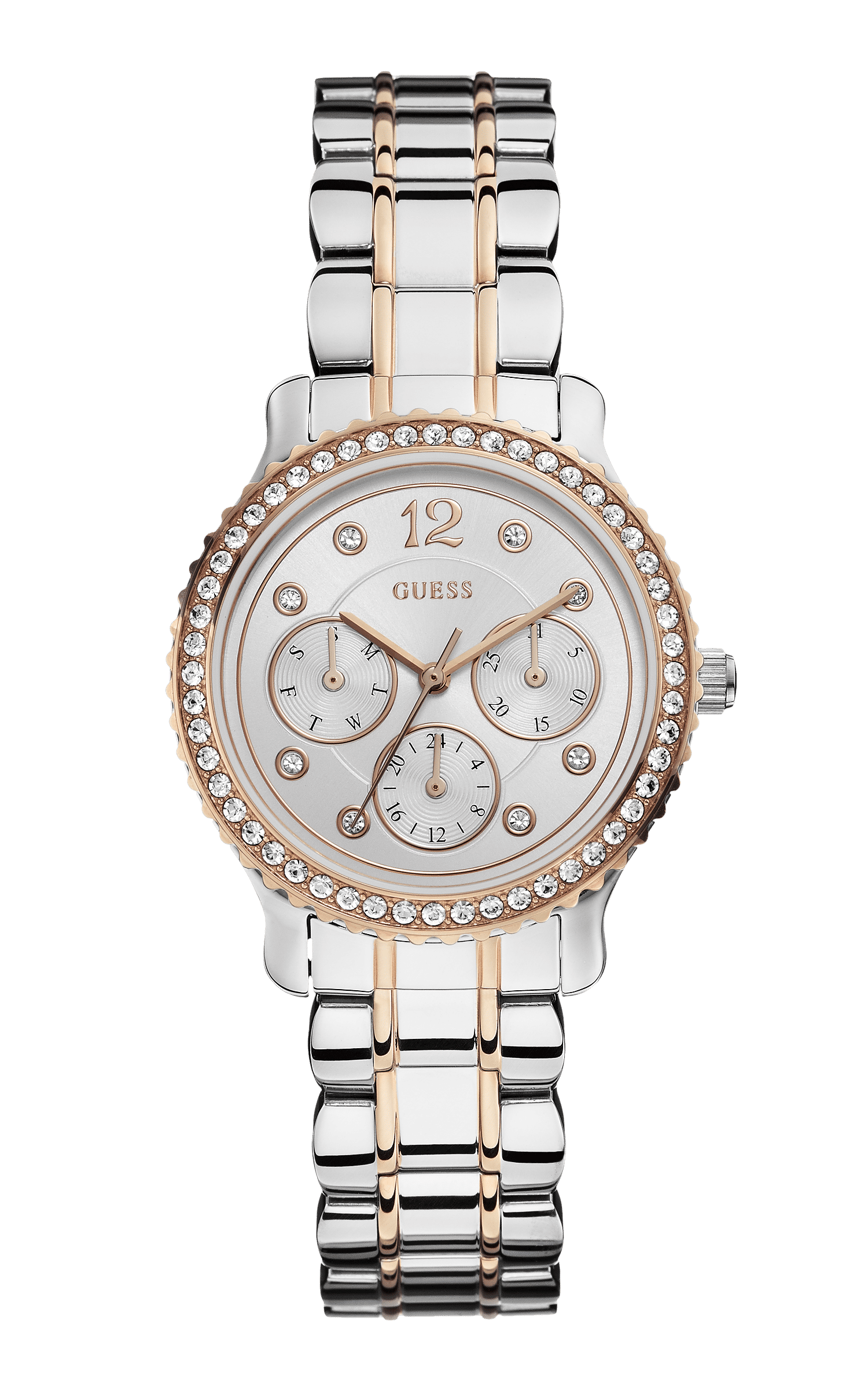 Guess Silver Tone-rose Gold Tone Enchanting Watch - Guess Watches