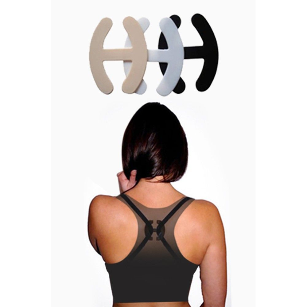 Bra Clips- Pack Of 3- Skin, Black & White Multi - Pink Flamingo