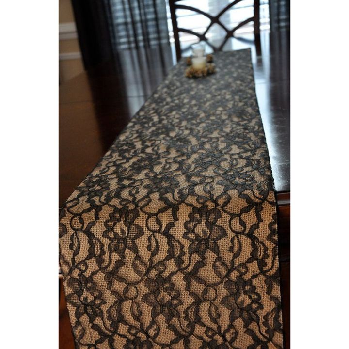 Buy Beige Black Lace Table Runner Online 549 Hopscotch
