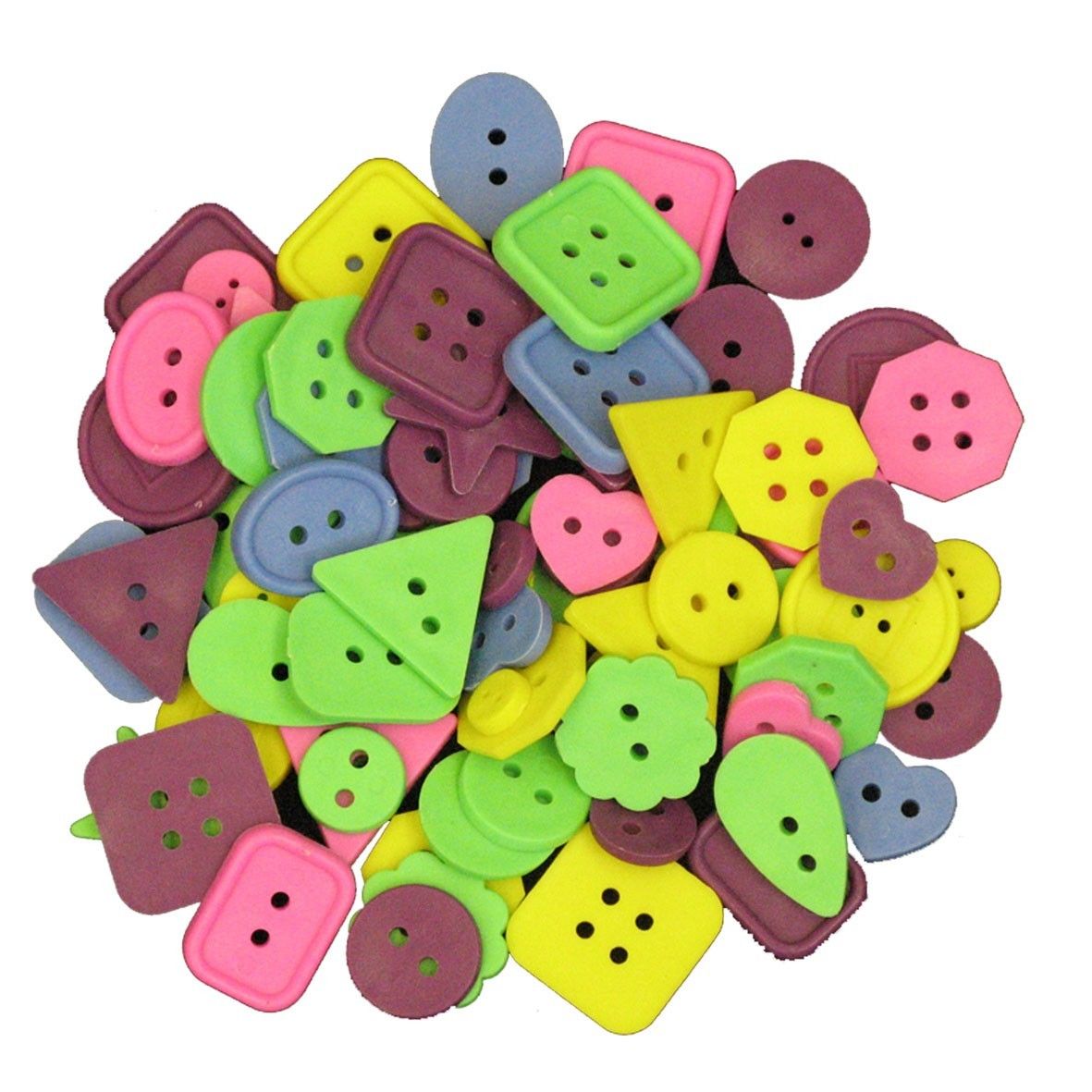 

these plastic craft buttons can be used for a wide