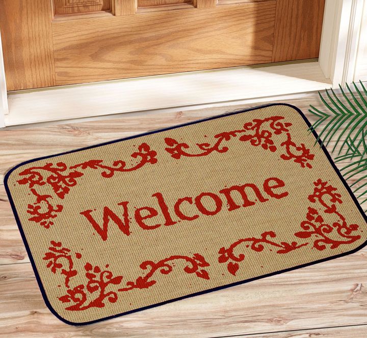Buy Printed Anti Slip Jute Doormat Red Online 399 Hopscotch