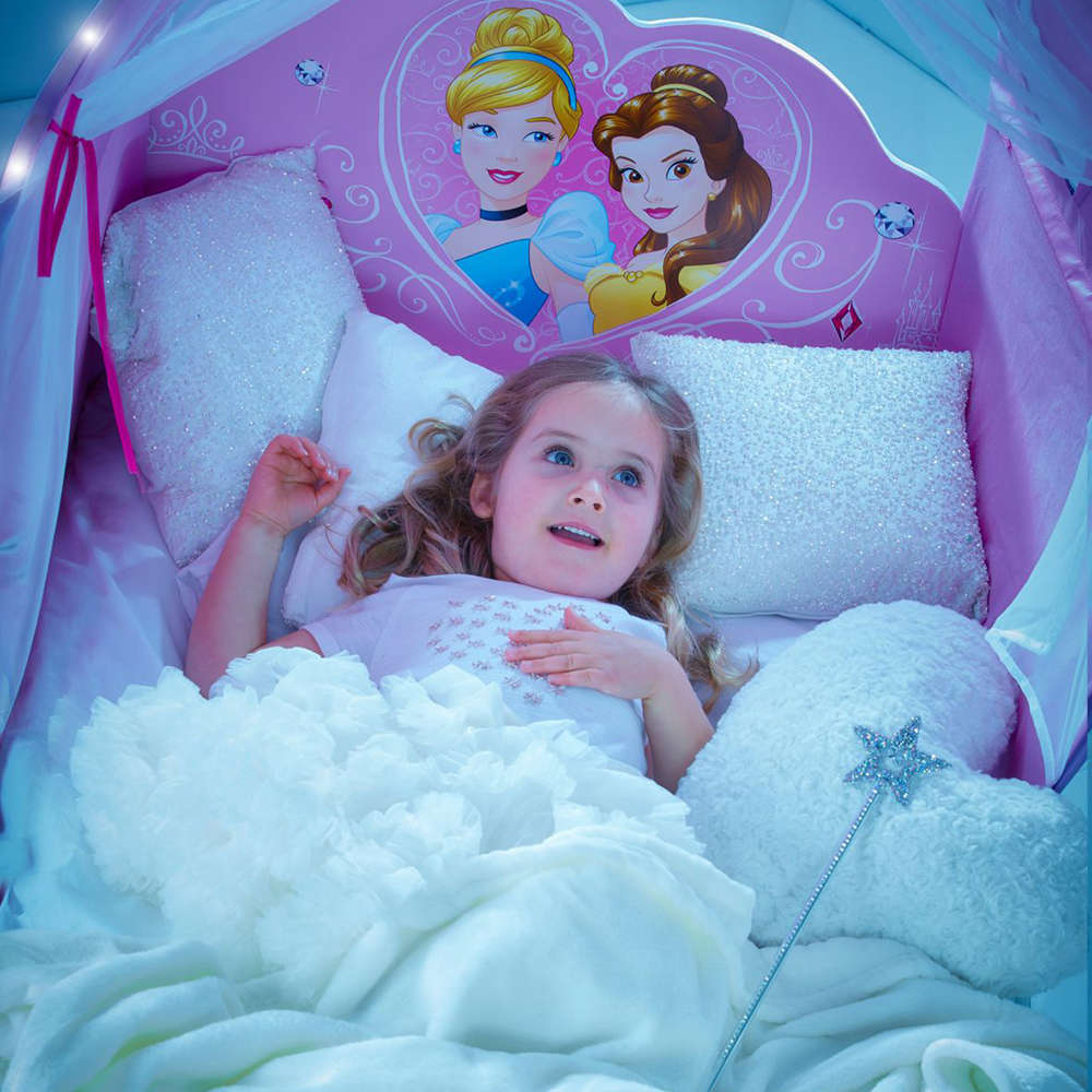 Shop Online Disney Princess Carriage Toddler Bed with Light Up Canopy at ₹25999