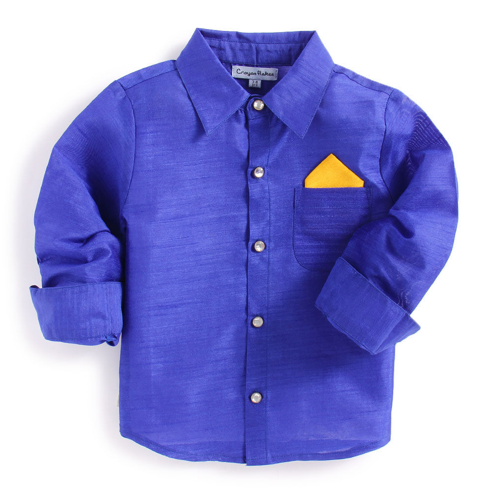 royal blue party wear shirt