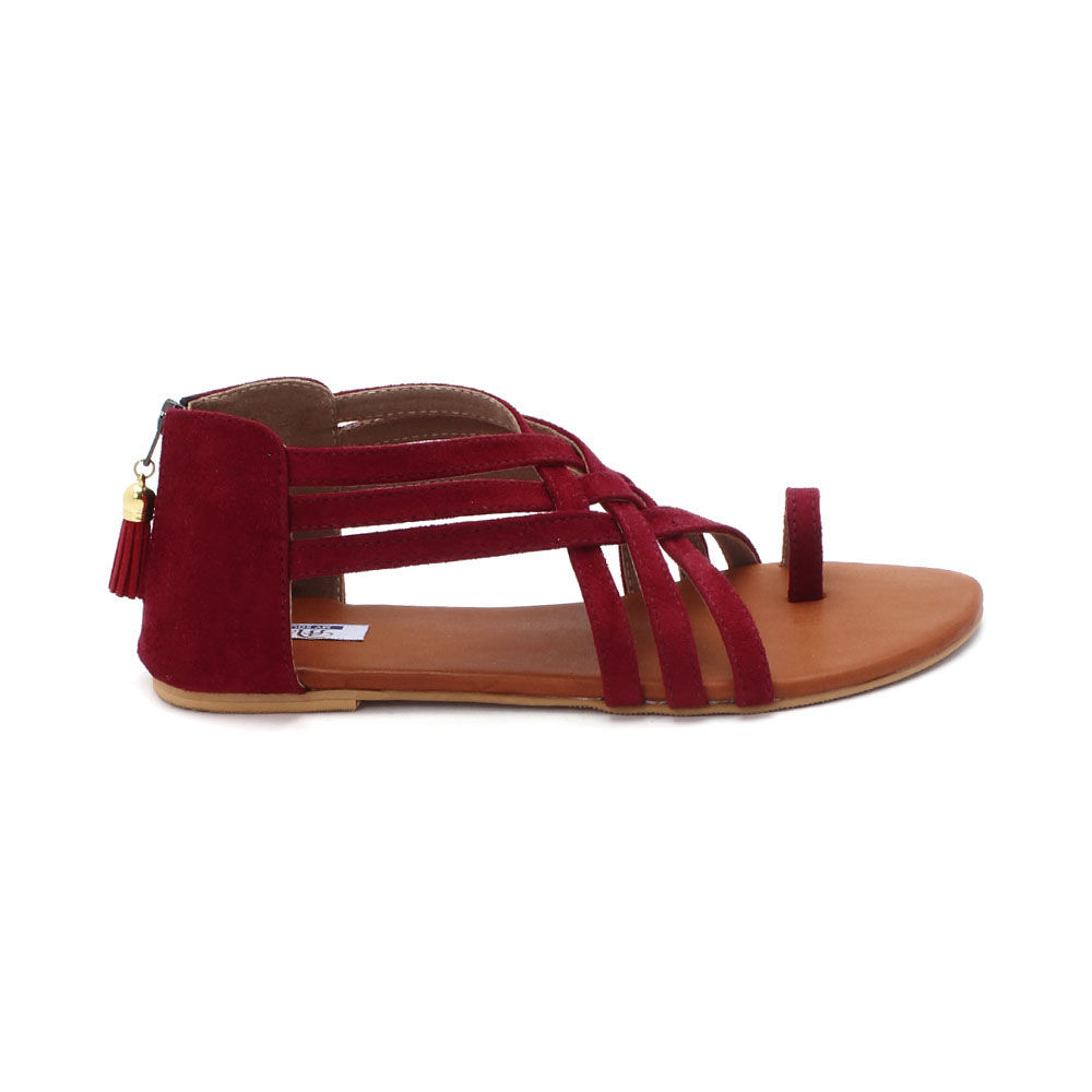 Shop Online Little Girls Maroon Gladiator Sandals at 749