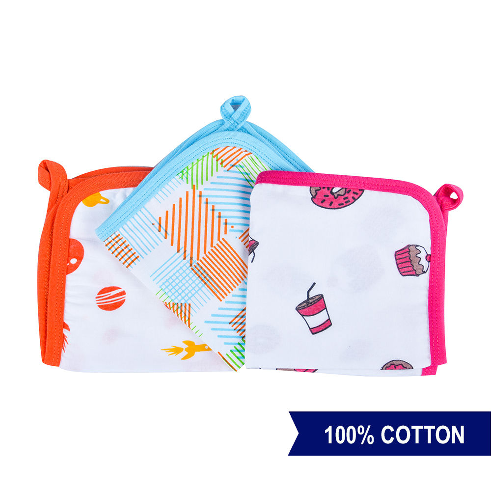 

wonder wee provides this woven mulmul washcloth set in unique