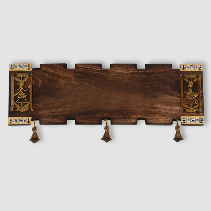 Buy Wooden Plain Name Plate With Warli Dhokra Art Online