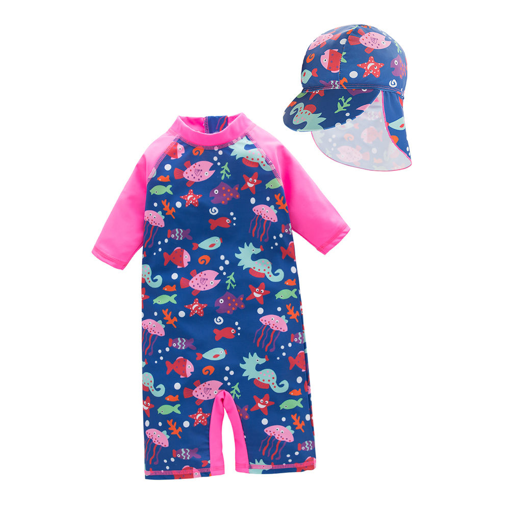 Shop Online Multi Trendy One Piece Swimsuit With Cap At 647