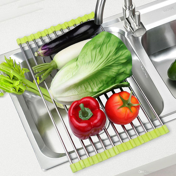 Sink Rack Kitchen Foldable Drying Drainer Cw 631 Green