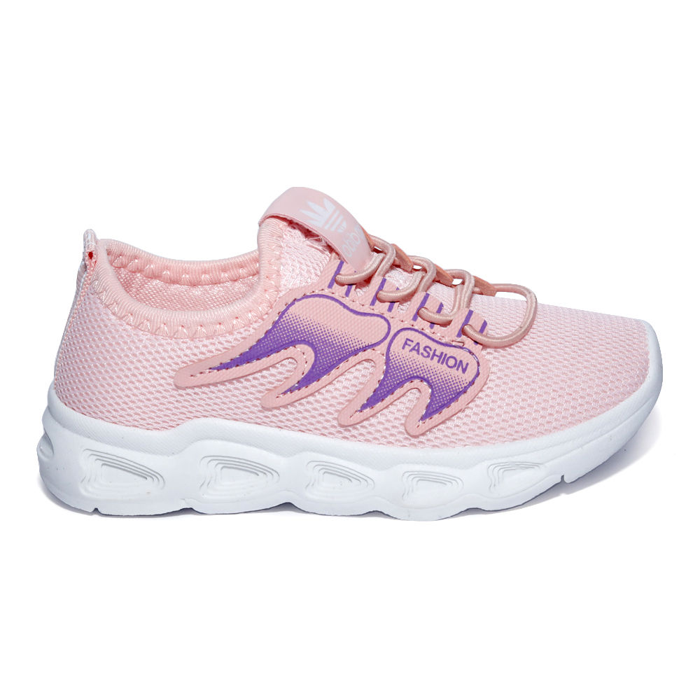 pink and purple running shoes