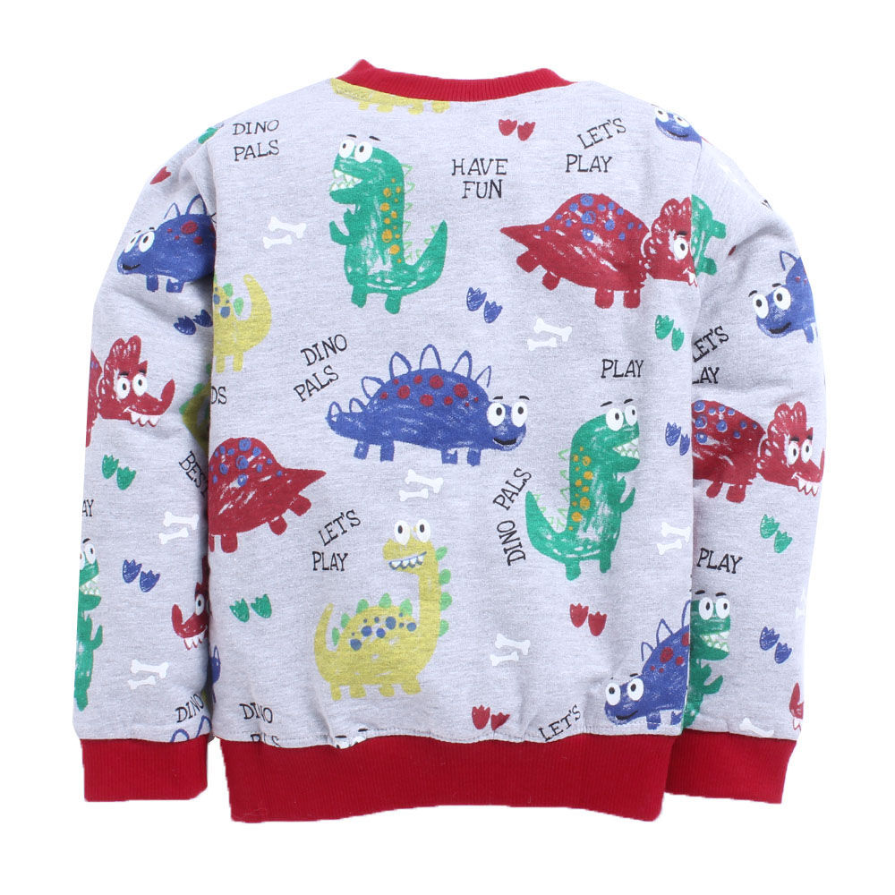 dinosaur print sweatshirt