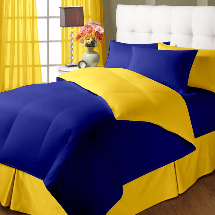 Buy Double Bed Comforter With Silken Filling Royal Blue Online