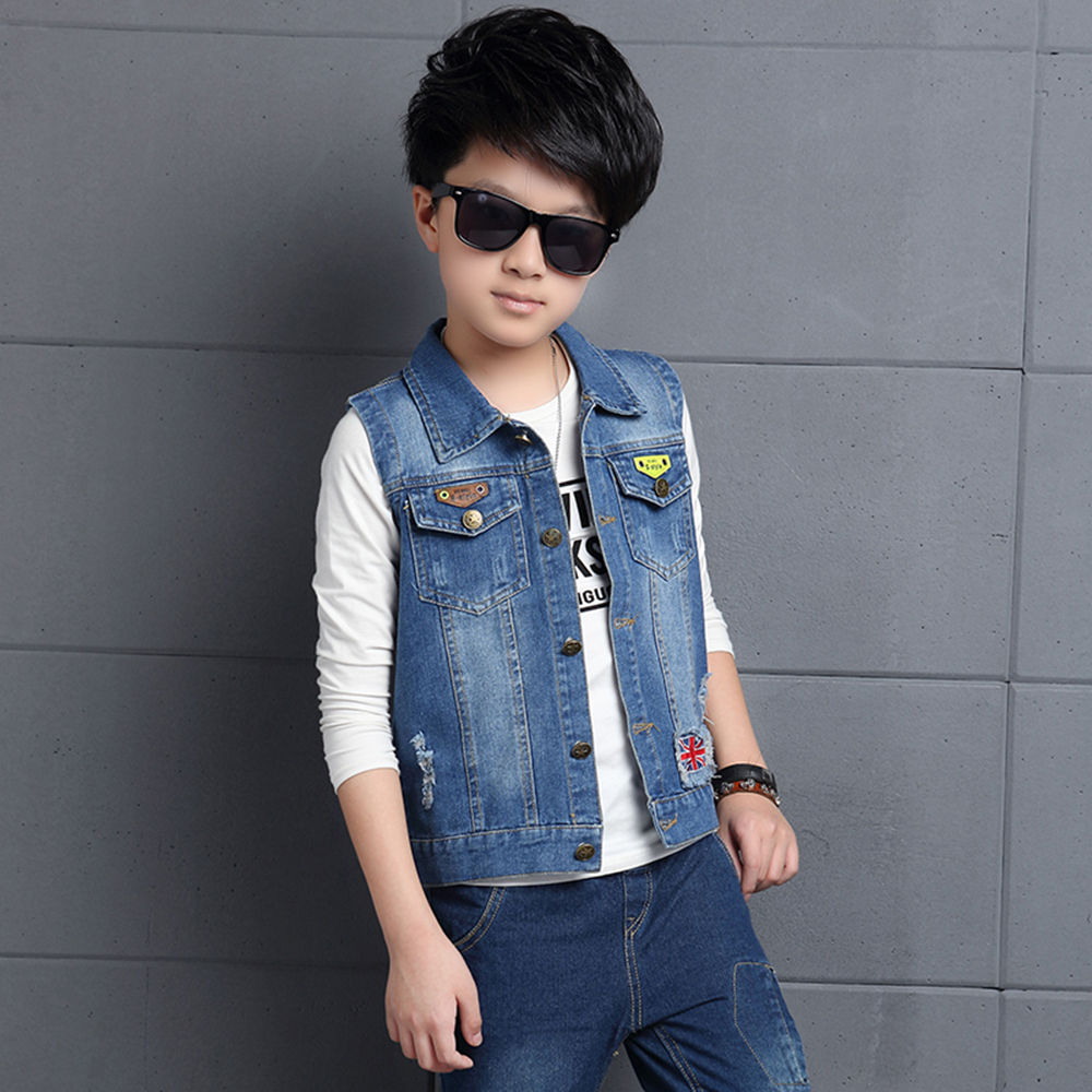 BXPB] Boy Denim Jacket New Style Children Loose Comfortable Fashion Casual  Windproof 3-15 Years Old Can Wear | Shopee Philippines