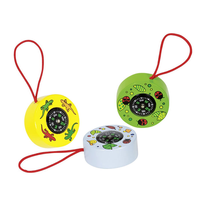 Buy Wooden Magnetic Compass 3 Assorted Colours Online 249