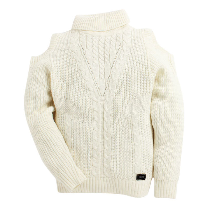 white woolen sweatshirt