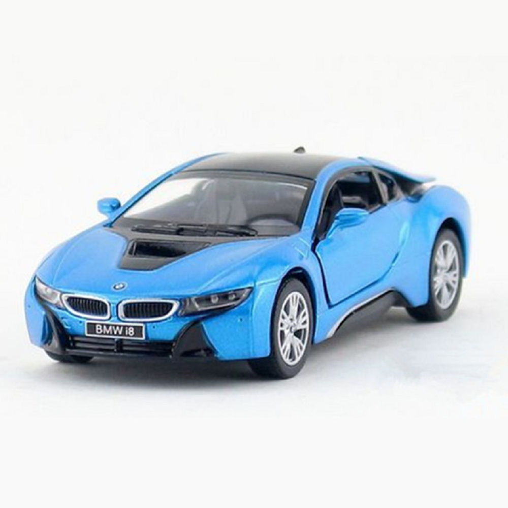 blue bmw toy car