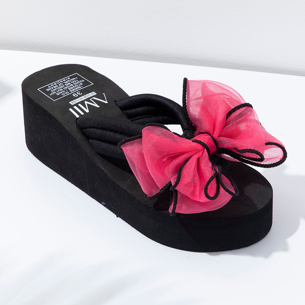 Bow slippers for women hot sale