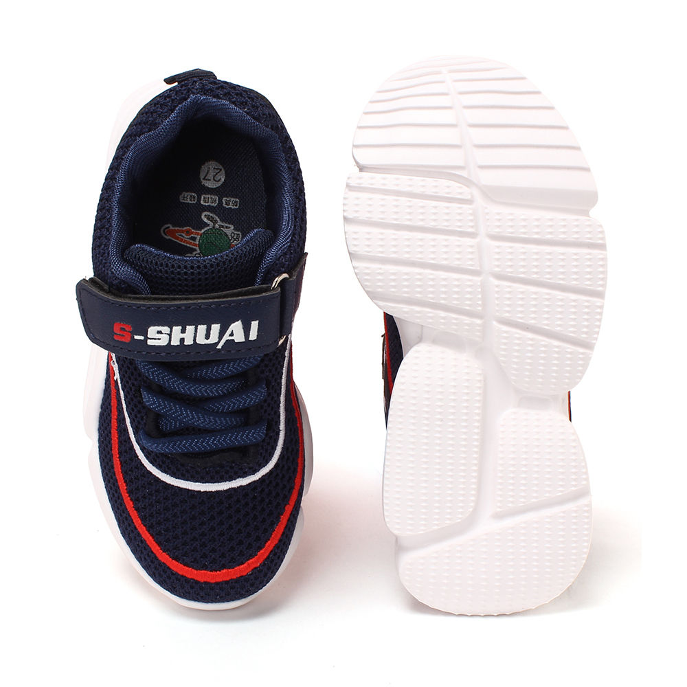 navy athletic shoes
