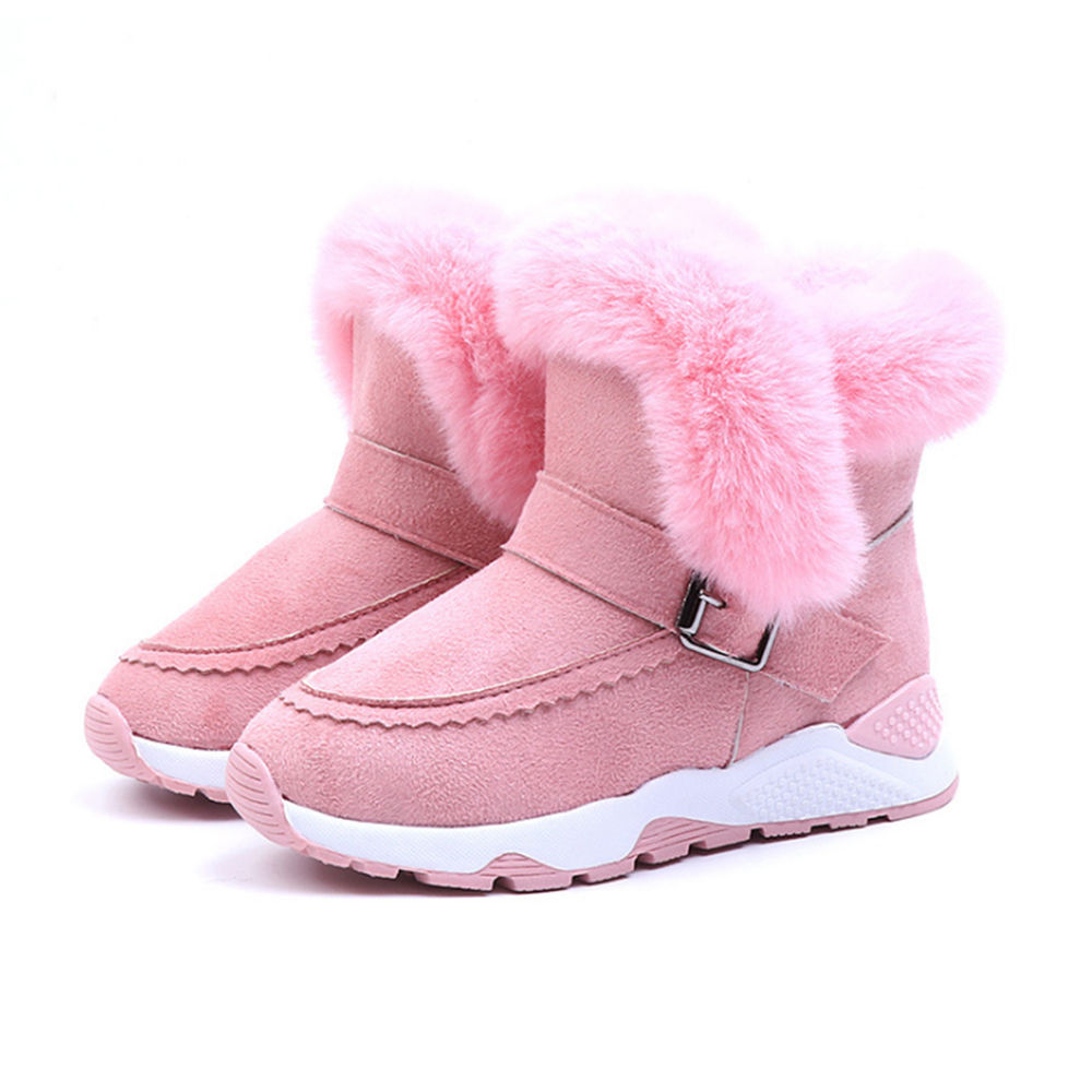 furry pink boots