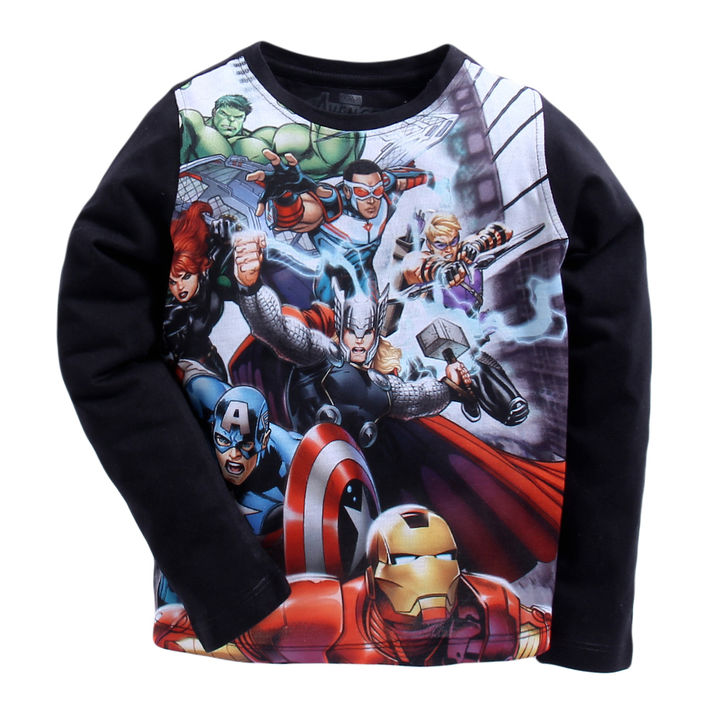 Buy Marvel Avengers Print Full Sleeves Black T Shirt Online 503 Hopscotch