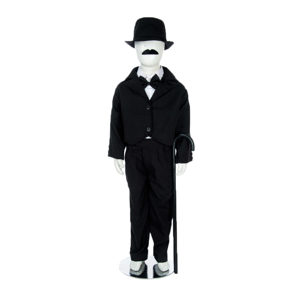 

charlie chaplin famous comic character kids fancy dress costume with