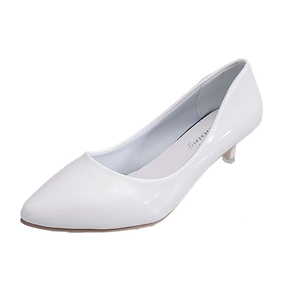 womens white kitten heel shoes