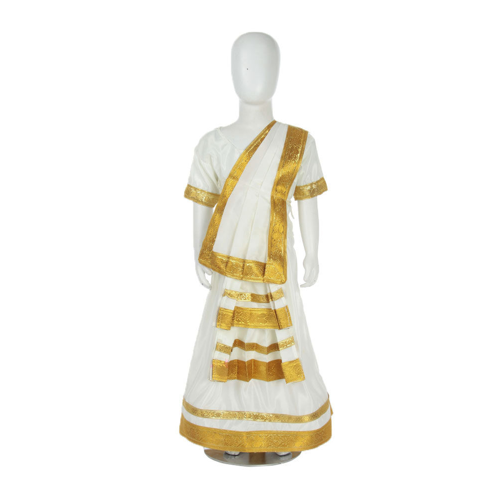 

mohiniyattam indian classical dance costume for girls and women without