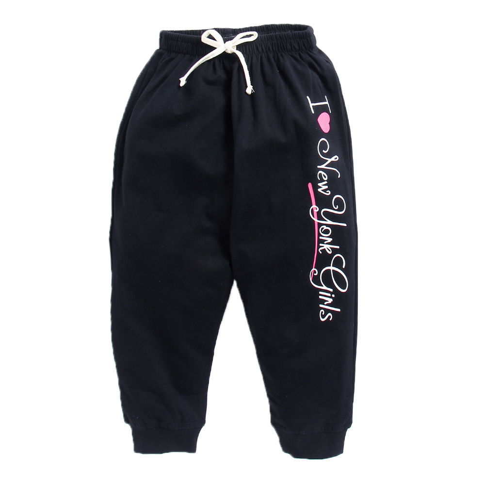 girls black track pants